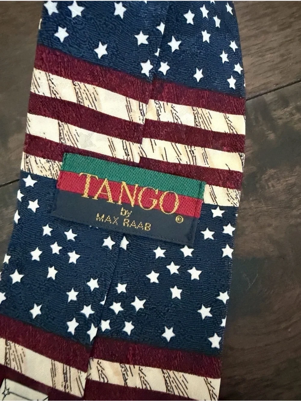 TANGO By Max Raab 100% Silk Neck Tie Americana Series 1864 American Flag mens